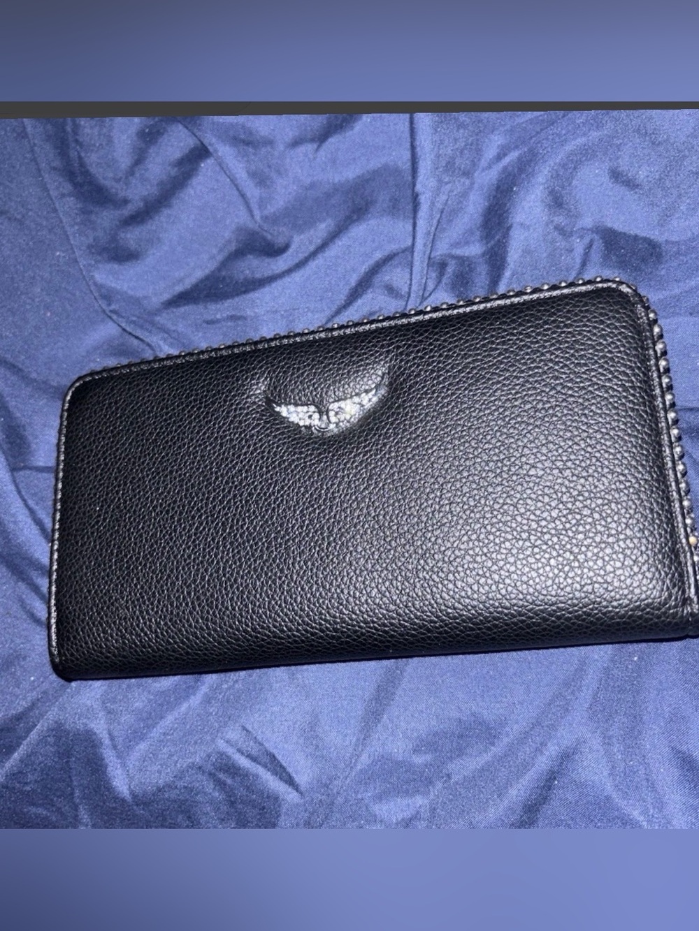 Zadig & Voltaire Black Leather Zip-Around Wallet